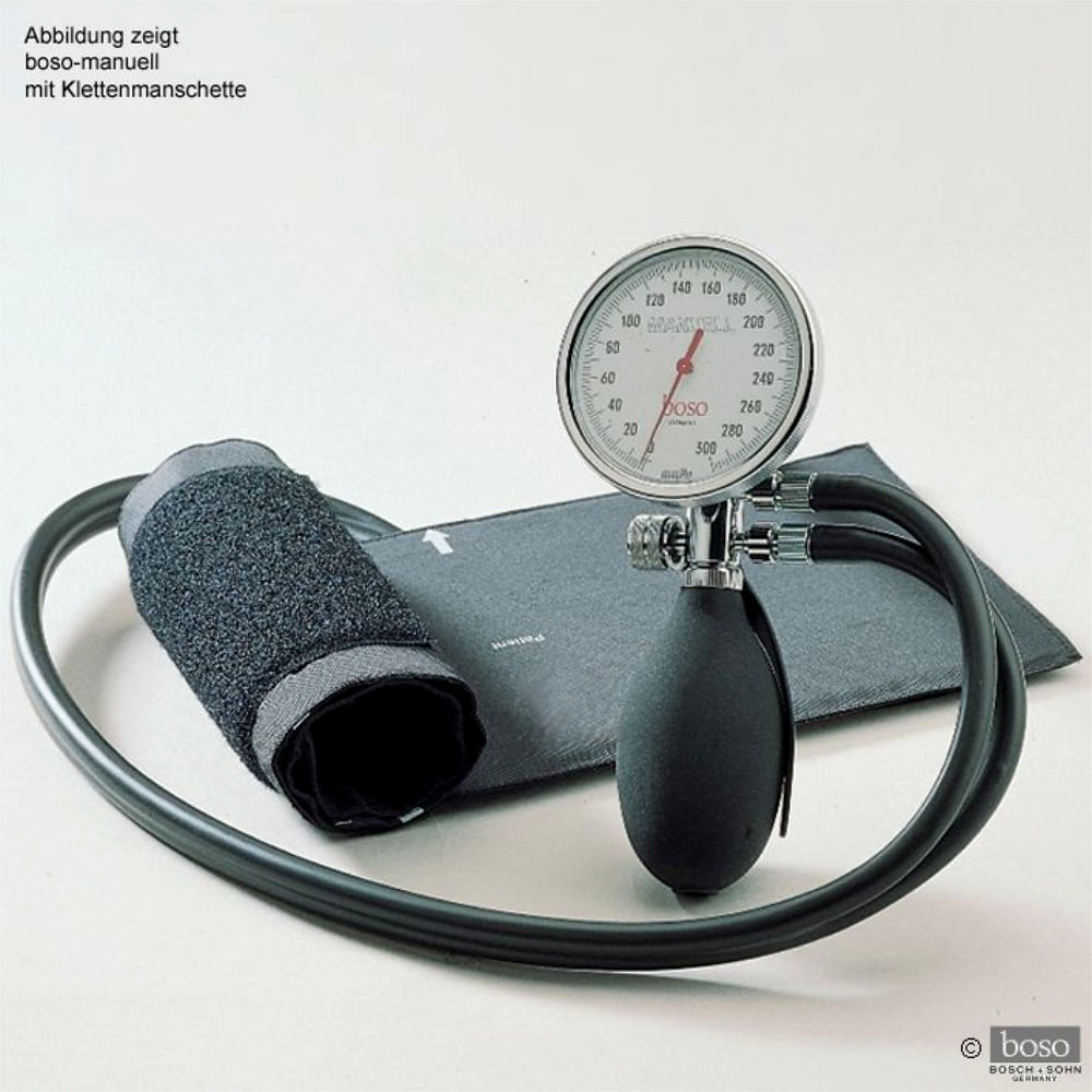[BOS 0110250H] Boso manuell Blutdruckmessgerät Ø 60 mm Mit Hakenmanschette, Doppelschlauch