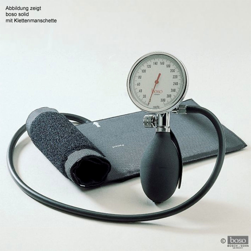 Boso solid Blutdruckmessgerät Ø 60 mm Mit Hakenmanschette, Einschlauch