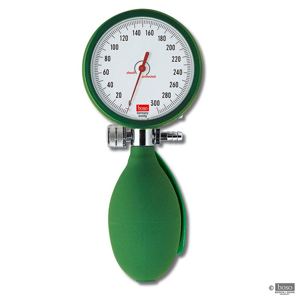 [BOS 0550250] Boso clinicus II Blutdruckmessgerät Grün mit Klettenmanschette Ø 60 mm