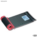 Zugbügel-Klettenmanschette f. Erwachsene (Standard) schwarz/rot, Einschlauch