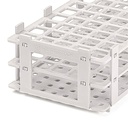 Reagenzglasgestell, PP Weiß, für 55 Röhrchen bis Ø 18 mm