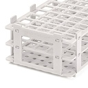 Reagenzglasgestell, PP Weiß, für 55 Röhrchen bis Ø 16 mm