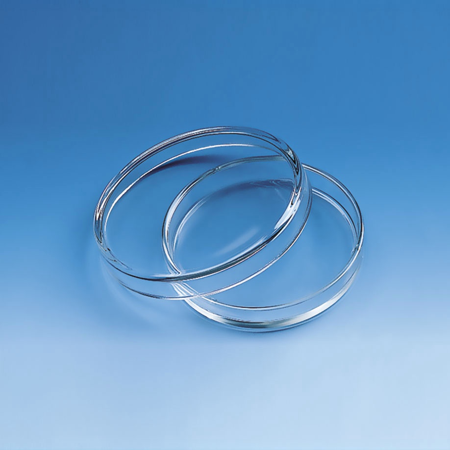 Petrischale,Natron-Kalk-Glas,ohne Nocken Mit Deckel-Ø 40 mm, Höhe Unterteil 12 mm
