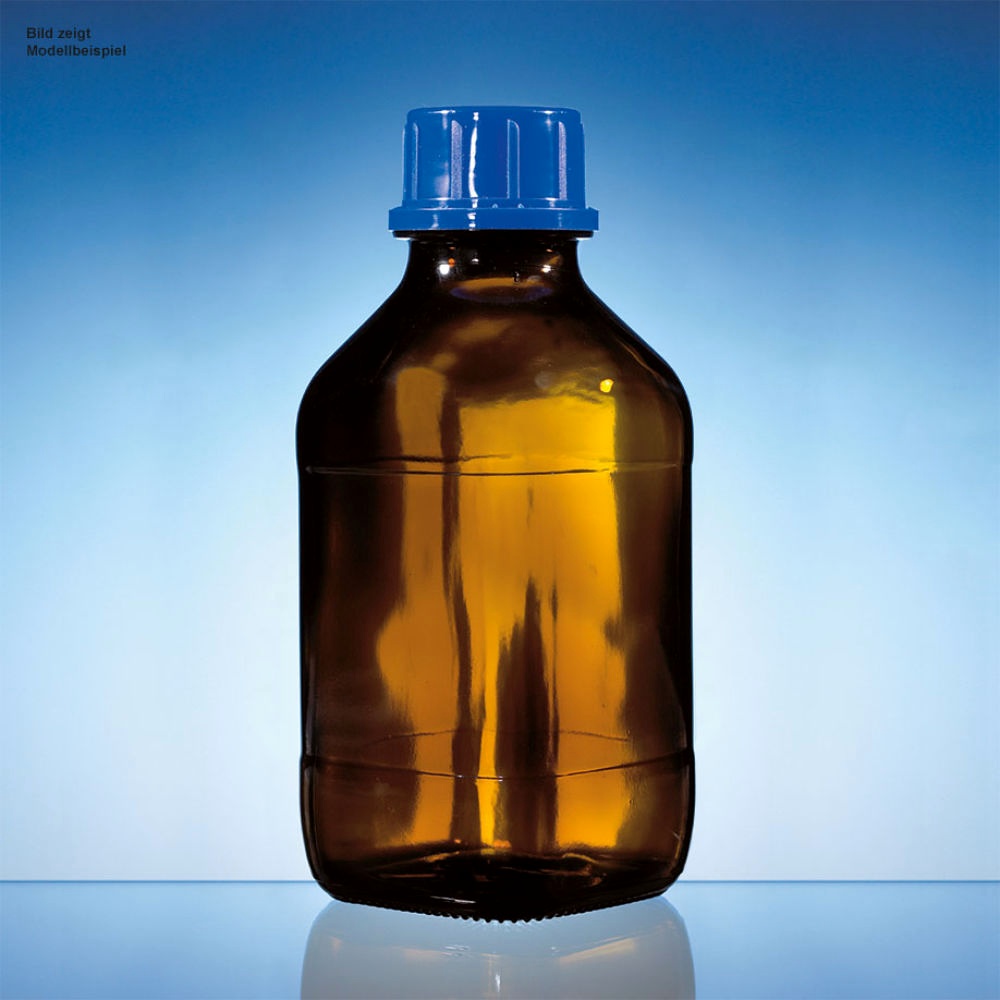 Gewindeflasche, Braunglas, 1000 ml Mit Schraubkappe, PP, GL 45