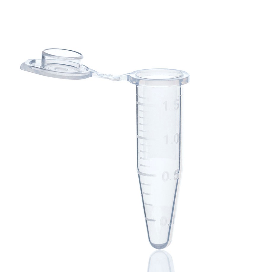 Einmal-Reaktionsgefäß, PP 1,5 ml, transparent, mit Deckel