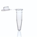 Einmal-Reaktionsgefäß, PP, unsteril 0,5 ml, transparent, mit Deckel