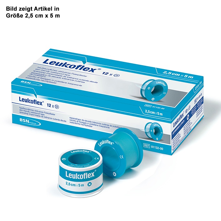 [BSN 0112400] Leukoflex Rollenpflaster im Schutzring 5,0 m x 5,00 cm, transparent