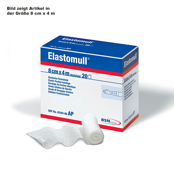 [BSN 0209400] Elastomull Fixierbinde 4 m x 4 cm, weiß Einzeln verpackt