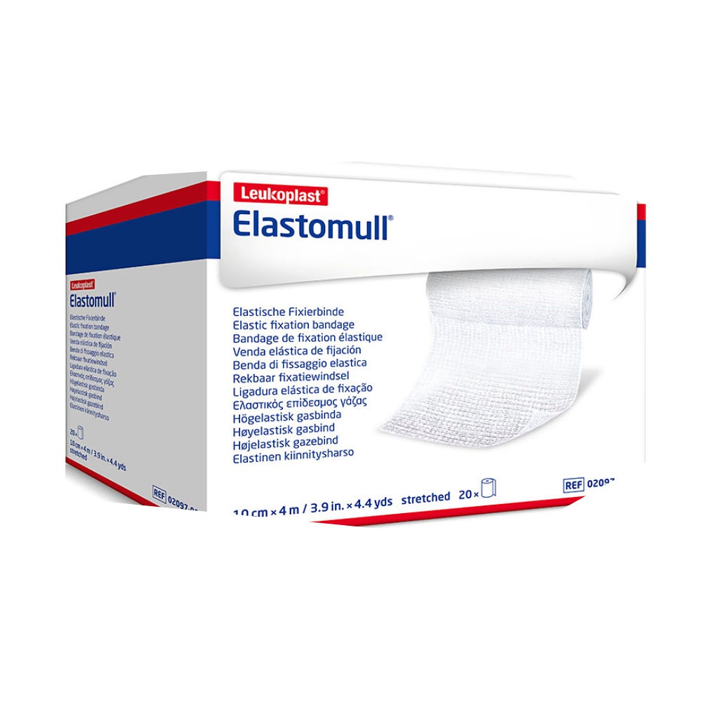 Elastomull Fixierbinde 4 m x 10 cm, weiß Einzeln verpackt
