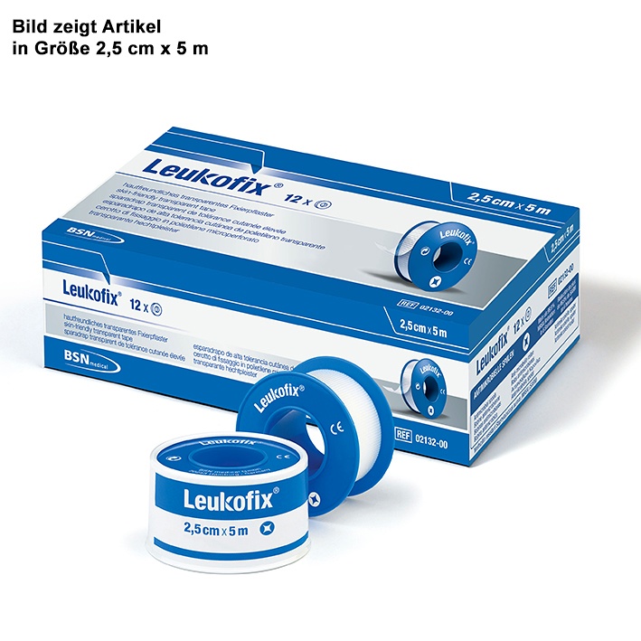 [BSN 0213400] Leukofix Rollenpflaster ohne Schutzring 5,0 m x 5,00 cm, transparent