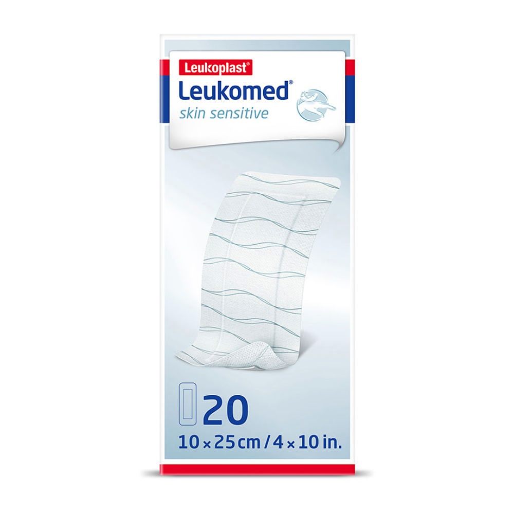 Leukomed skin sensitive steril, Vlies Wundverband 10 cm x 25 cm (20 Stck.)