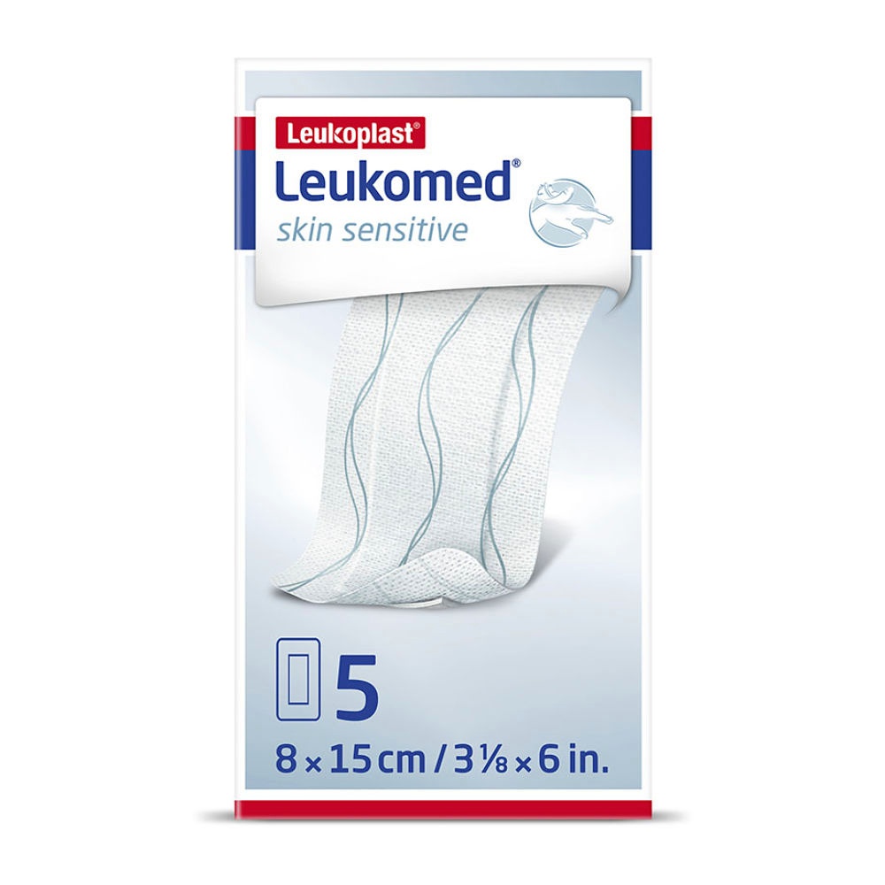 [BSN 7123906] Leukomed skin sensitive steril, Vlies Wundverband 8 cm x 15 cm (5 Stck.)