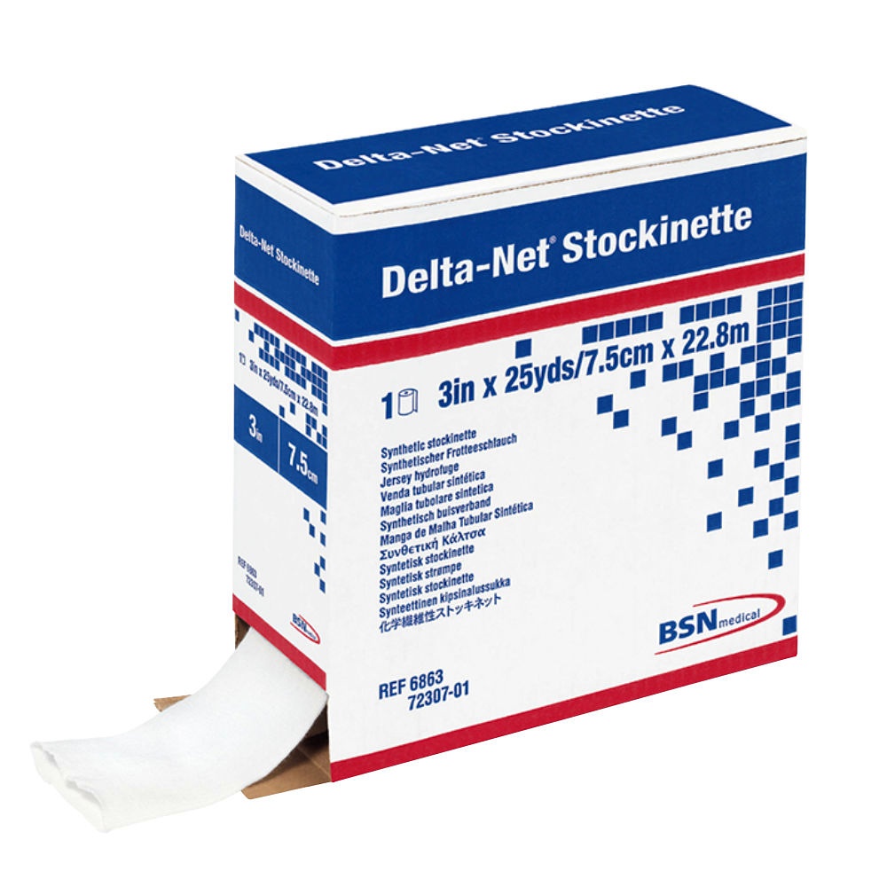 Delta-Net Stockinette weiß 22,8 m x 7,5 cm