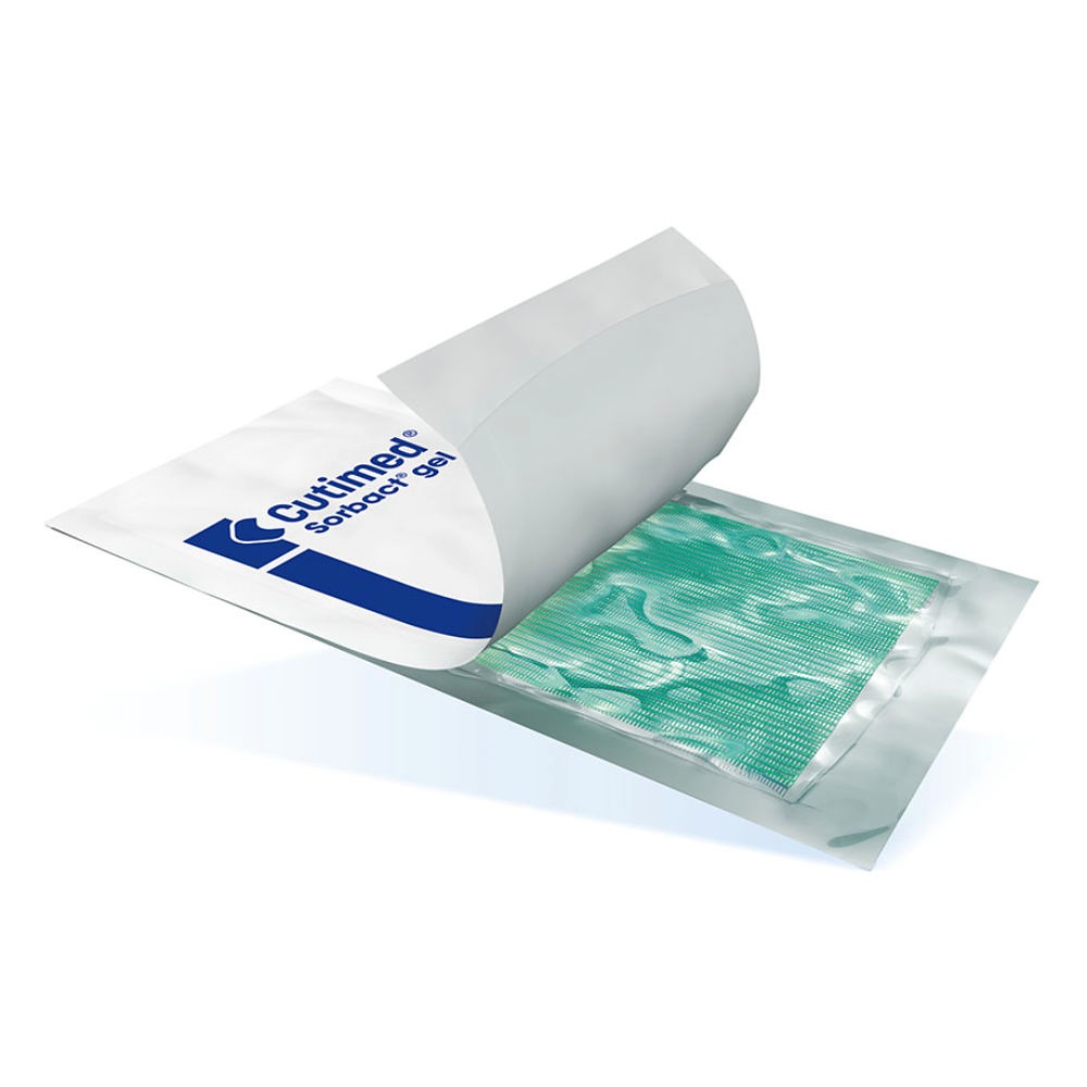 Cutimed Sorbact Gel-Kompresse 7,5 x 7,5 cm, steril