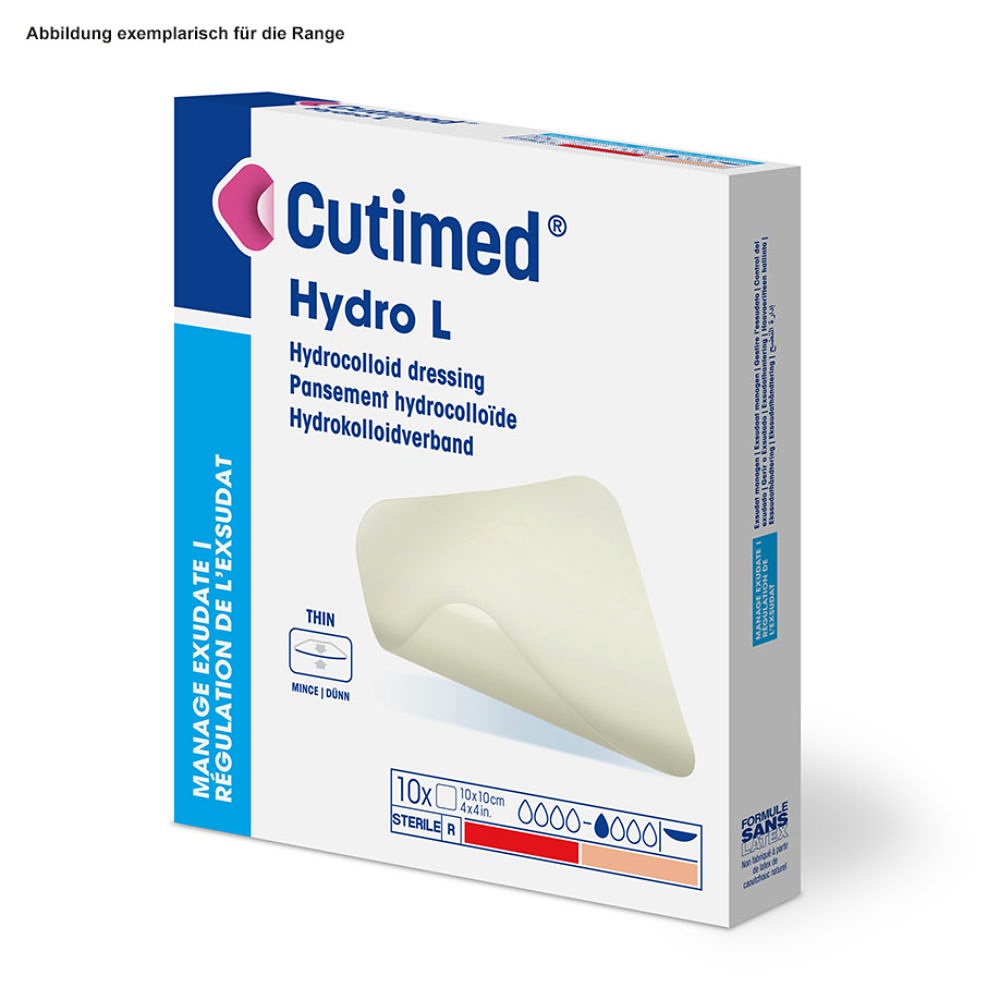 [BSN 7263635] Cutimed Hydro L Hydrokolloidverband 7,5 x 7,5 cm, steril (10 Stck.)