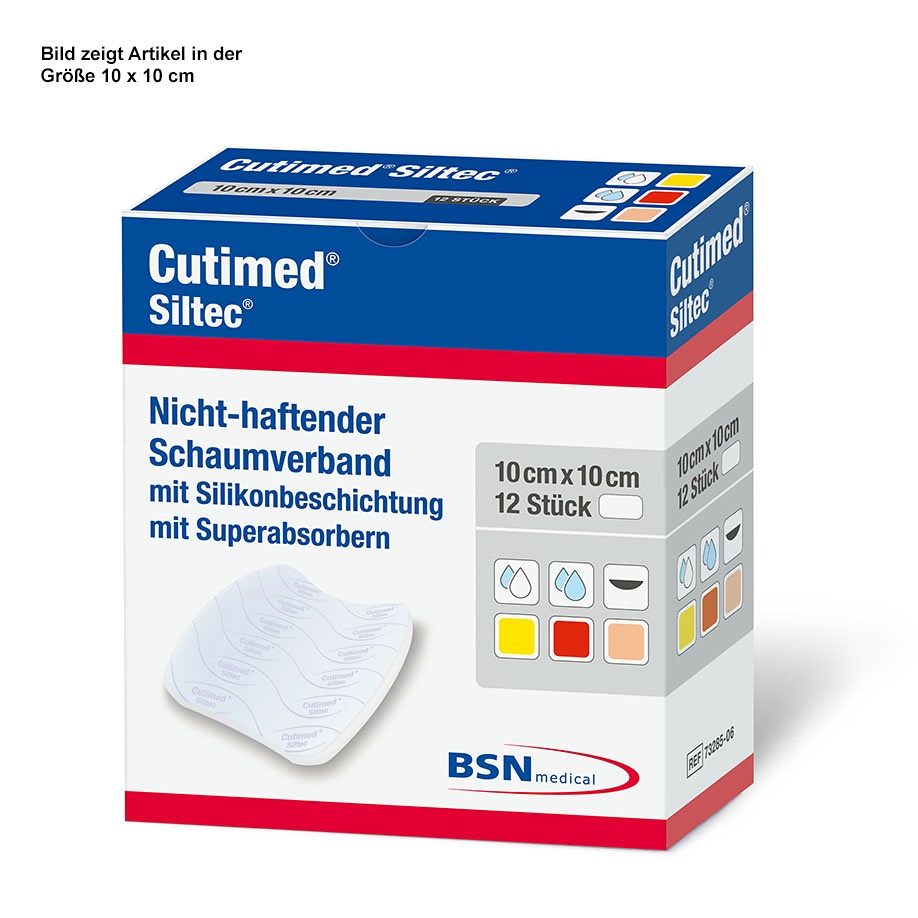 [BSN 7328509] Cutimed Siltec Schaumverband 20 x 20 cm, steril (6 Stck.)