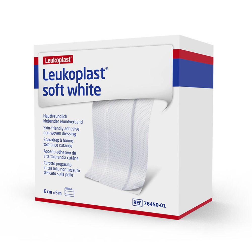 [BSN 7645001] Leukoplast soft white Wundschnellverband 5 m x 6 cm, weiß