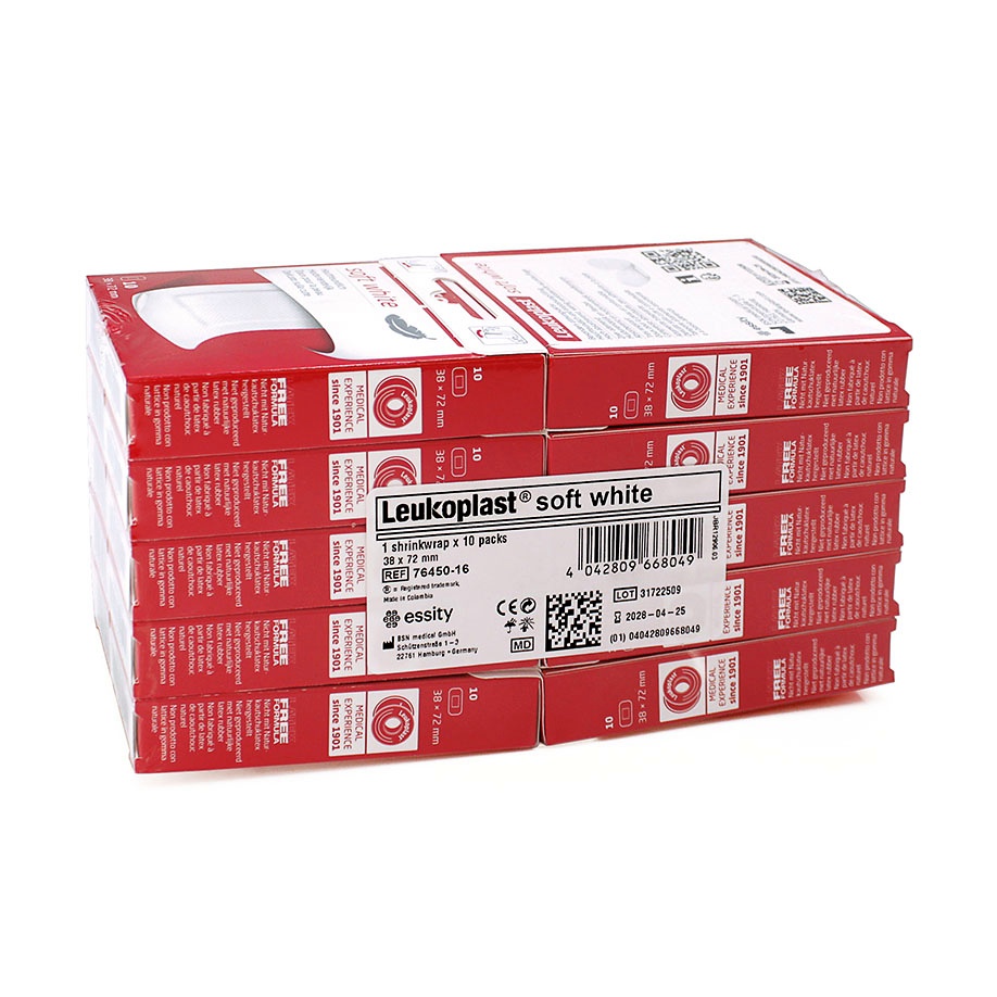 [BSN 7645016] Leukoplast soft white Wundschnellverband 3,8 x 7,2 cm, weiß (10 Stck.)