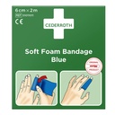 Cederroth Soft Foam Bandage Blue Selbstklebendes Pflaster 6 cm x 2 m