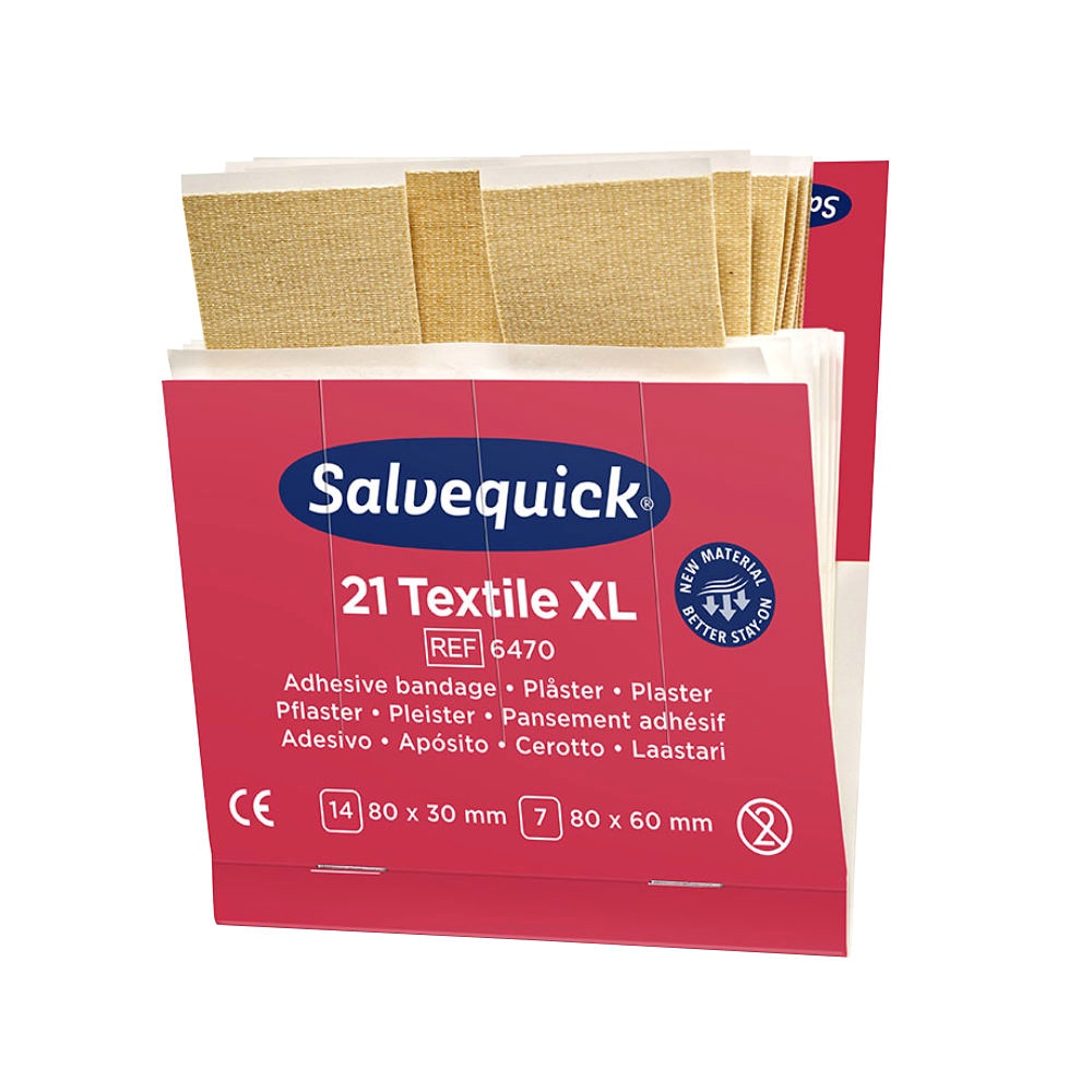 [CED 6470] Salvequick Textilpflaster extragroß Refill (21 Strips)