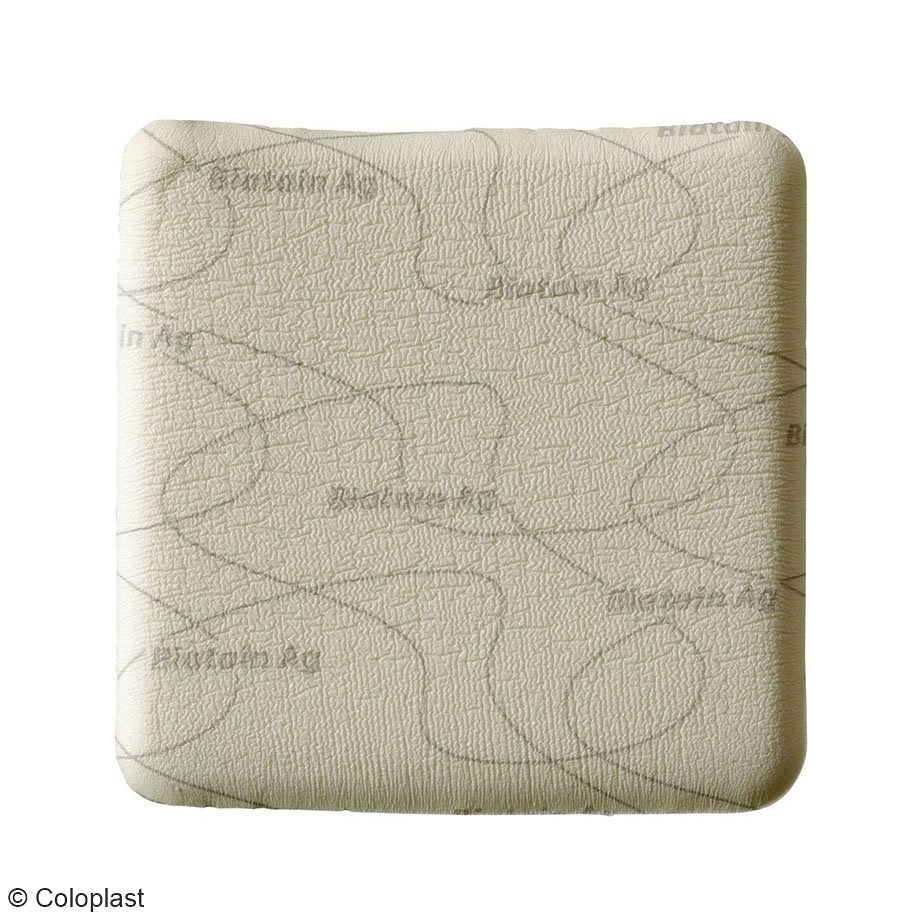 [COL 9622] Biatain Ag Schaumverband mit Silber Steril, 10 x 10 cm (5 Stck.)