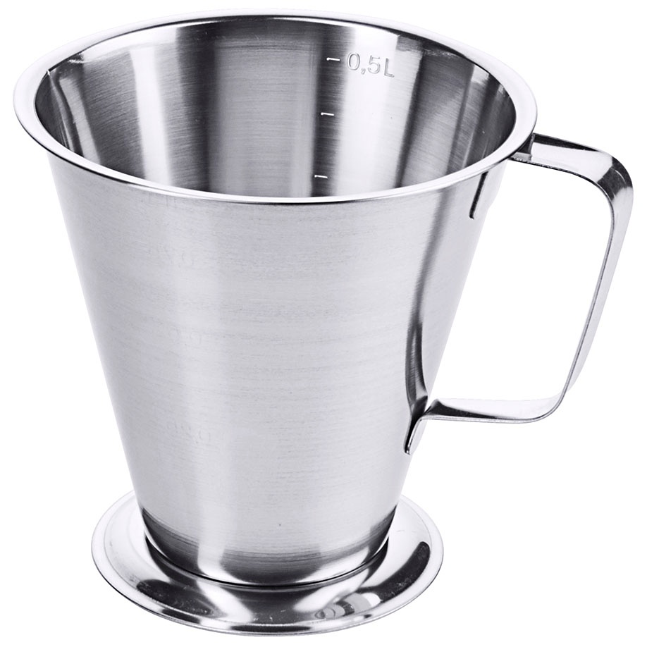 Messbecher mit Fuß, 0,5 Ltr., Höhe 11 cm