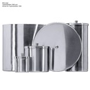 Watte- & Tupferbehälter Edelstahl 18/10, Ø 8,5 cm, H 5 cm, 0,25 Ltr.