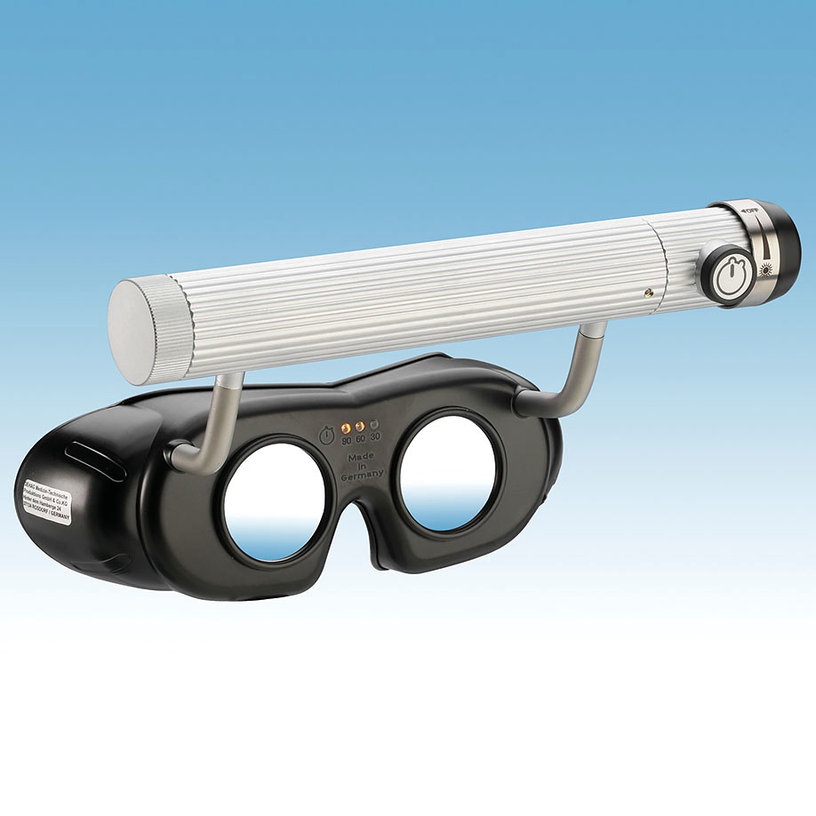 [DEH 803] LED Nystagmusbrille schwarz