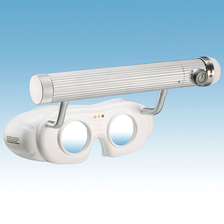 [DEH 823] LED Nystagmusbrille weiß