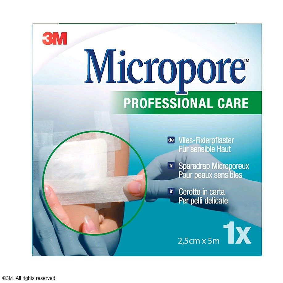 Micropore Vliespflaster weiß ohne Roller