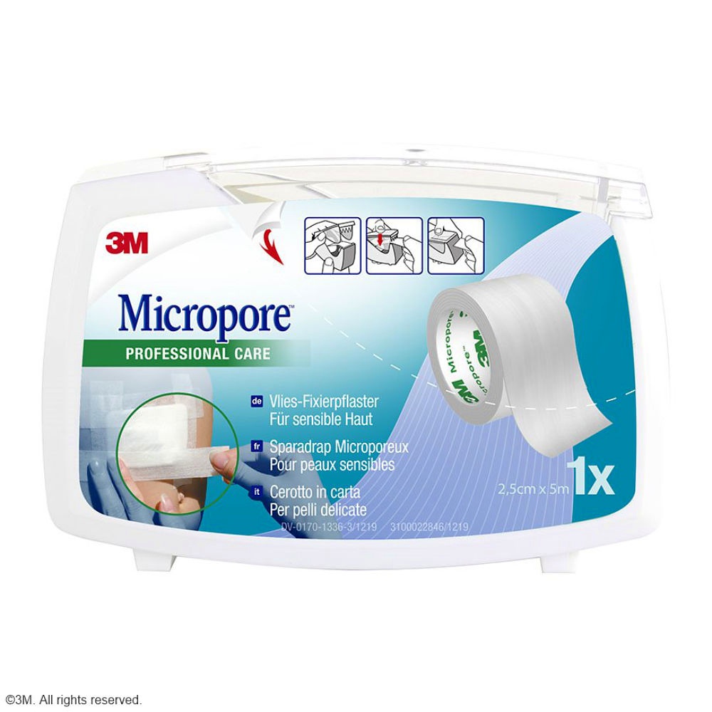 [DMM 1530NP-1SD] Micropore Vliespflaster weiß mit Roller