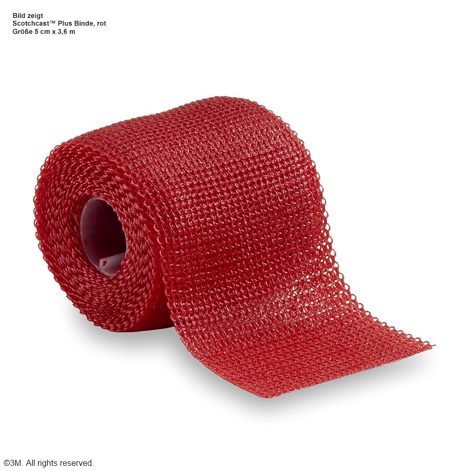 [DMM 82003R] Scotchcast Plus Gipsbinde rot 7,6cmx3