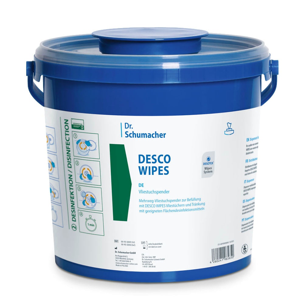 [DSM 00-915-SD002] Desco Wipes Vliestuchspender blau unbefüllt