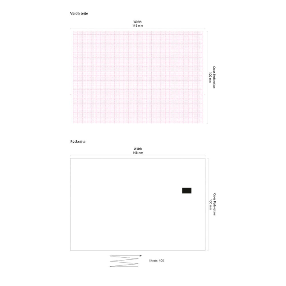 [EKG 9658535] Siemens EKG-Papier Sicard 460 400 Blatt