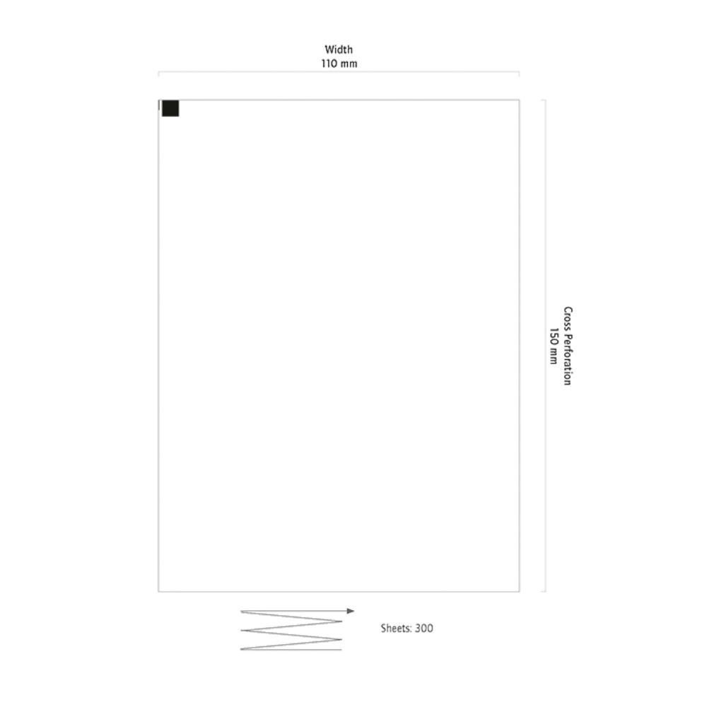 [EKG FQW1103150] Nihon Kohden EKG/EMG Papier 300 Blatt