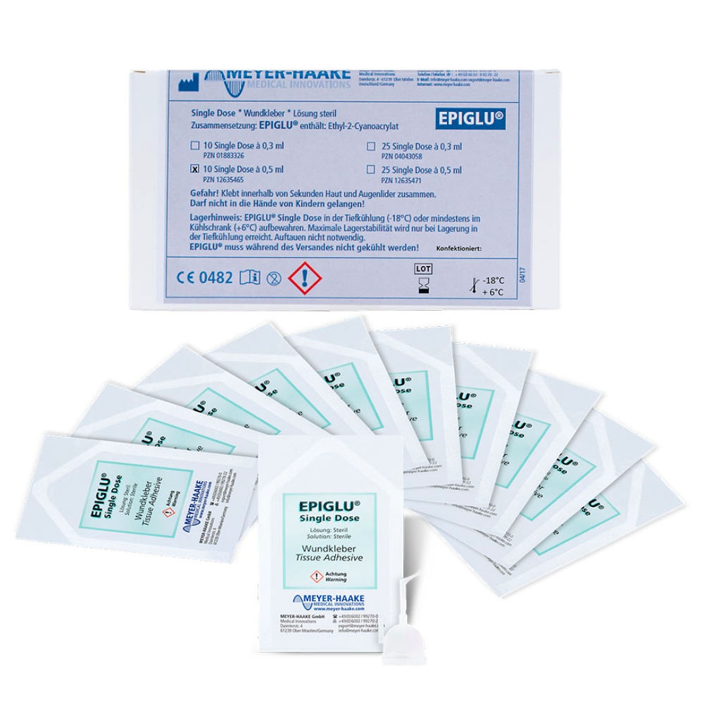 EPIGLU Wundkleber, 10 Einzeldosis-Dosetten
