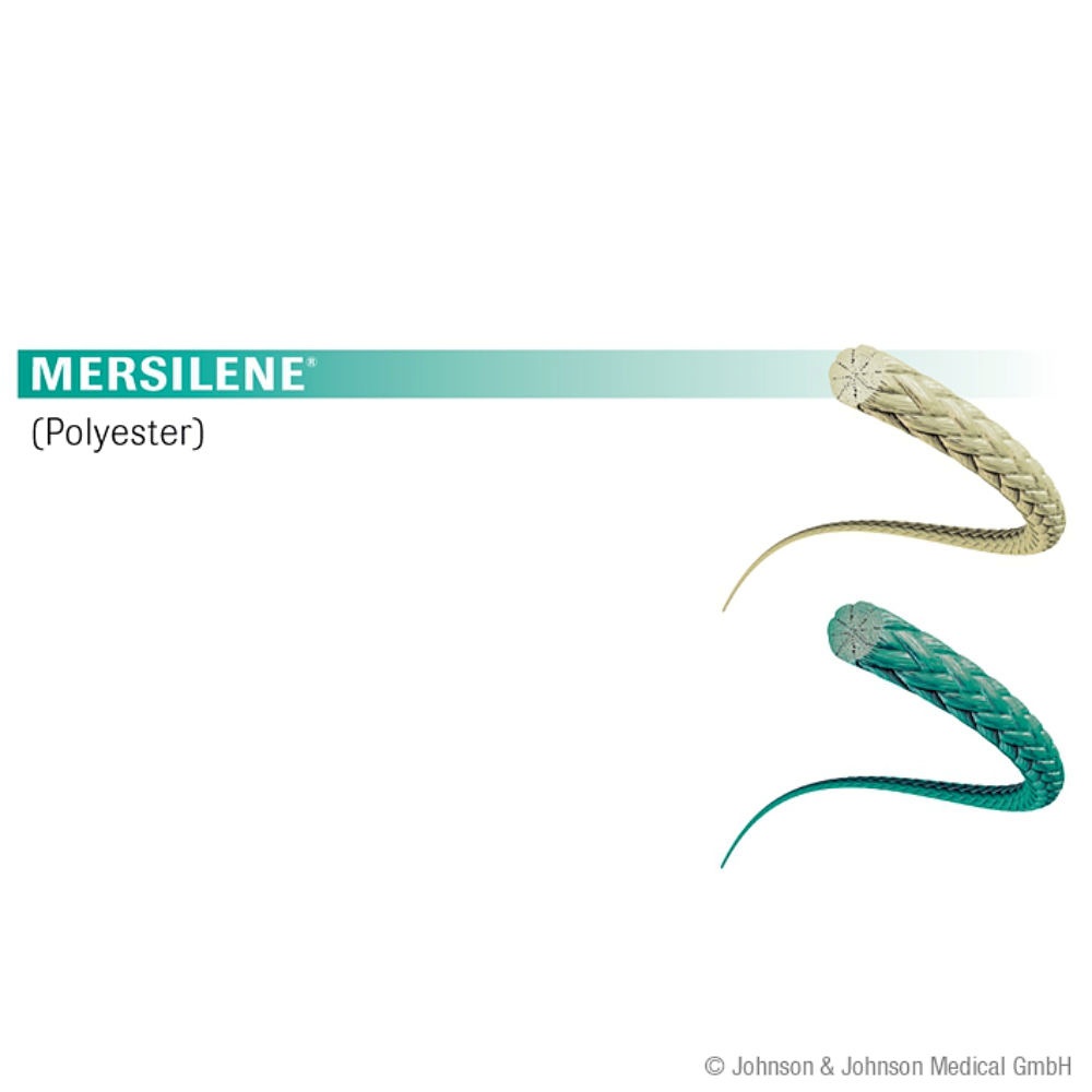 [ETH EH7689H] MERSILENE Polyester Nahtmaterial geflochten grün 3/0
