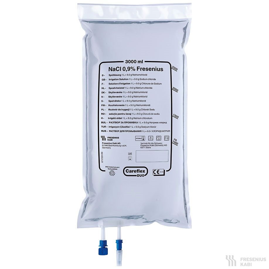 [FRE F1339161] NaCl. 0,9 % Fresenius Careflex-Duo-Beutel (4 x 3000 ml)