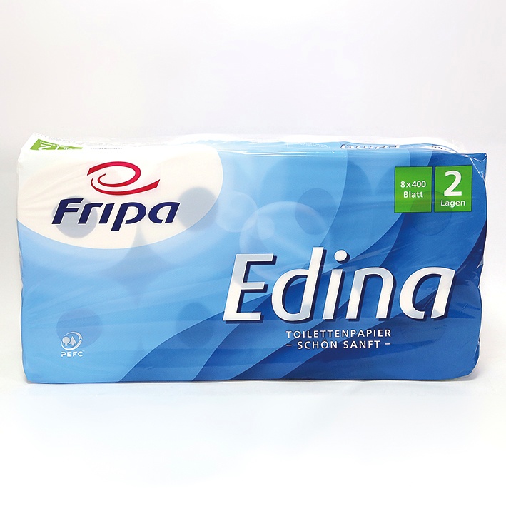 [FRI 1010809] Fripa - Toilettenpapier Edina, 2-lagig (6 Pack à 8 x 400 Bl.)