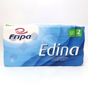 Fripa - Toilettenpapier Edina, 2-lagig (6 Pack à 8 x 400 Bl.)