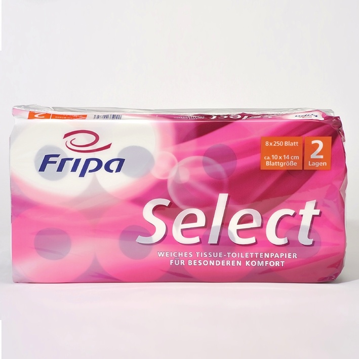 [FRI 1020806] Fripa - Toilettenpapier select, 2-lagig (8 Pack à 8 x 250 Bl.)