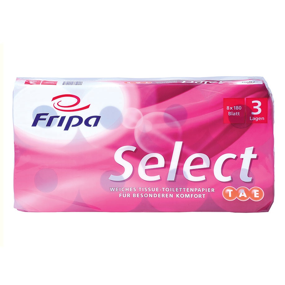 [FRI 1030807] Fripa - Toilettenpapier select TAE 3-lagig (6 Pack à 8 x 180 Bl.)