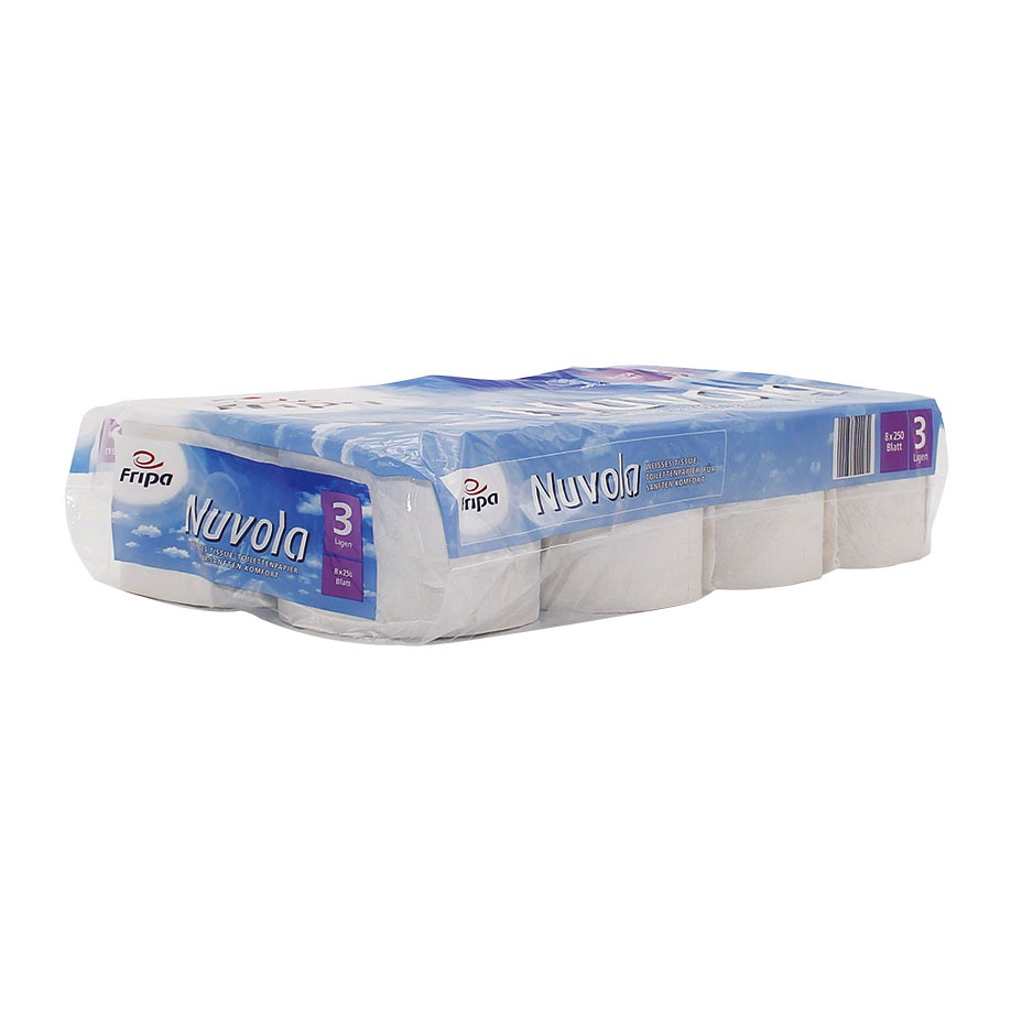 [FRI 1200801] Fripa - Toilettenpapier nuvola, 3-lagig (6 Pack à 8 x 250 Bl.)