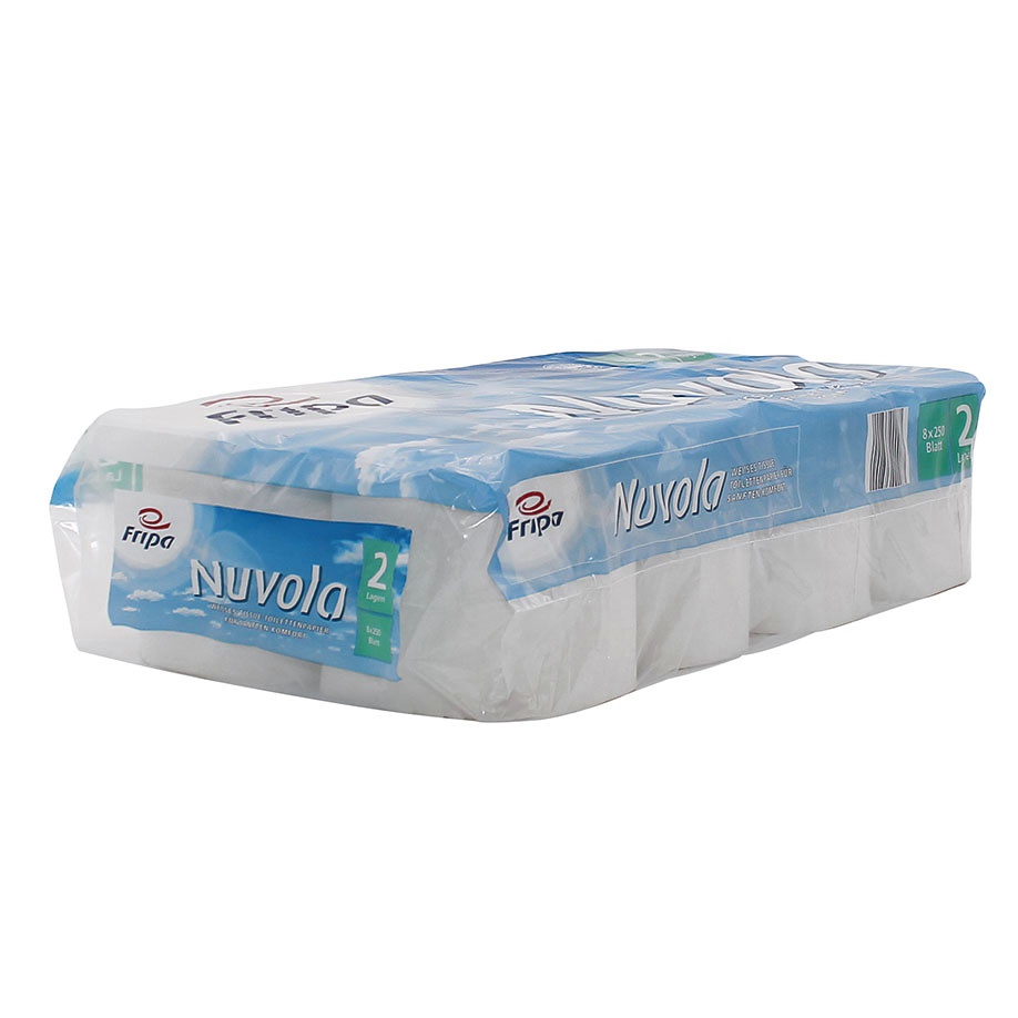 [FRI 1200802] Fripa - Toilettenpapier nuvola, 2-lagig (8 Pack á 8 x 250 Bl.)