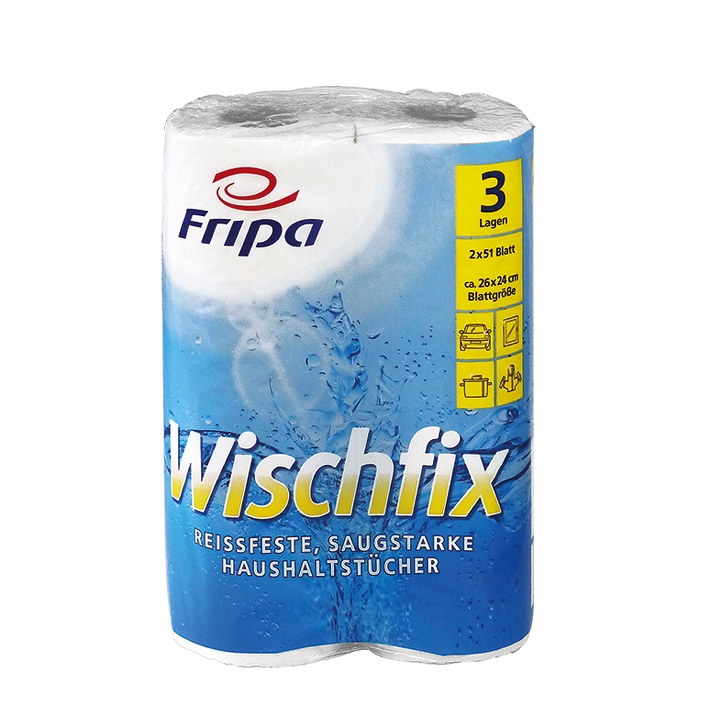 Fripa - Wischfix Haushaltstücher 3-lagig (16 Pack à 2 x 51 Bl.)