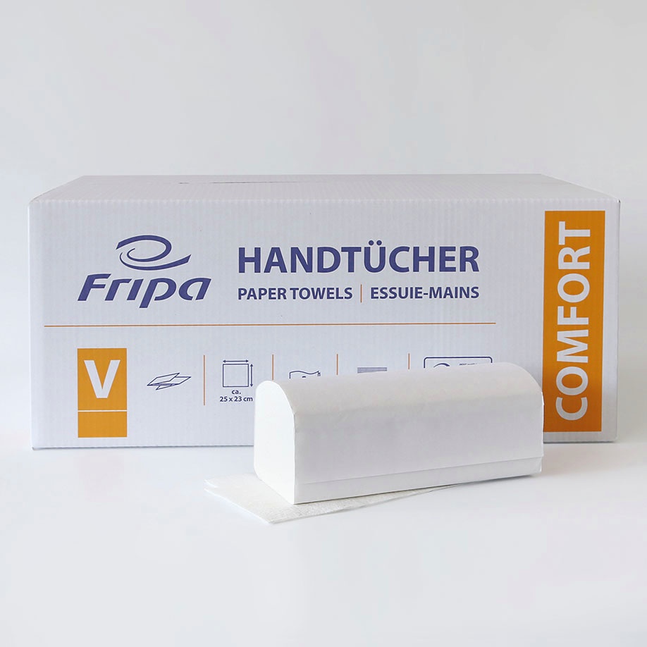 [FRI 4042102] Fripa - Papierhandtücher Comfort Tissue 2-lagig 25 x 23 cm (20 x 160 Stck.)