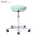 Arbeitshocker, Höhenverstellung 43-55 cm Mit Ringauslösung, ohne Fußring