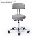 Arbeitsstuhl mit kleiner Rückenlehne Höhenverstellung 49 - 61 cm