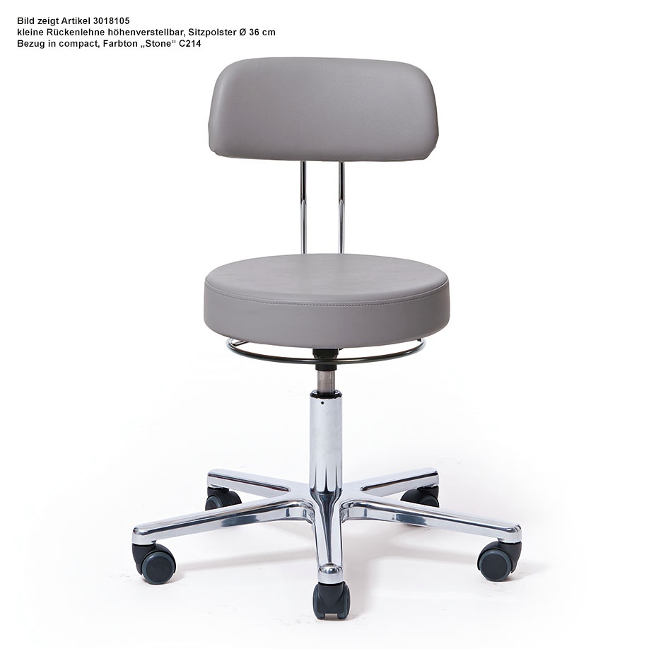 Arbeitsstuhl mit kleiner Rückenlehne Höhenverstellung 57 - 76 cm