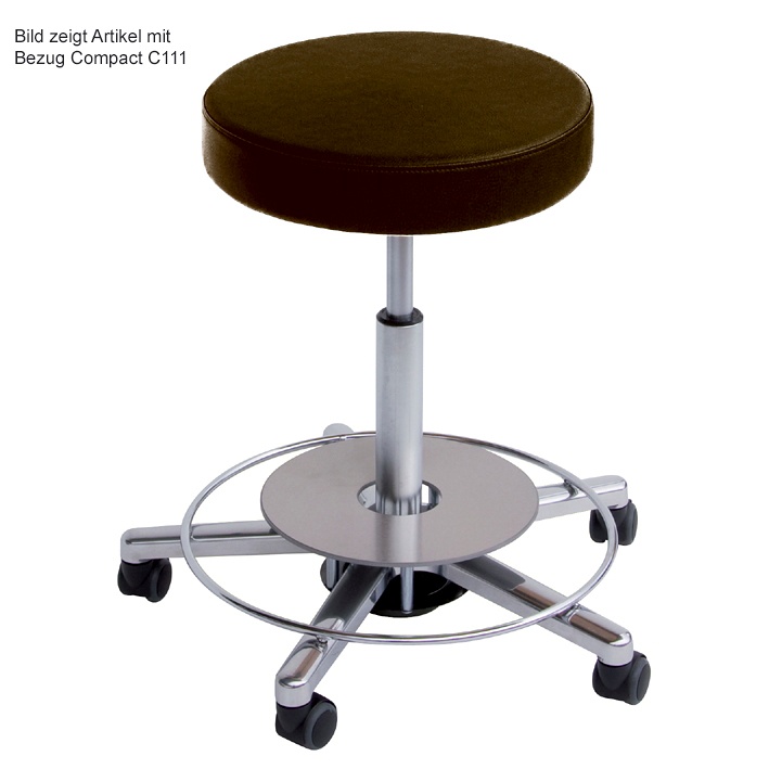 Arbeitshocker, Höhenverstellung 54-74 cm Mit Fußauslösung, mit Fußring